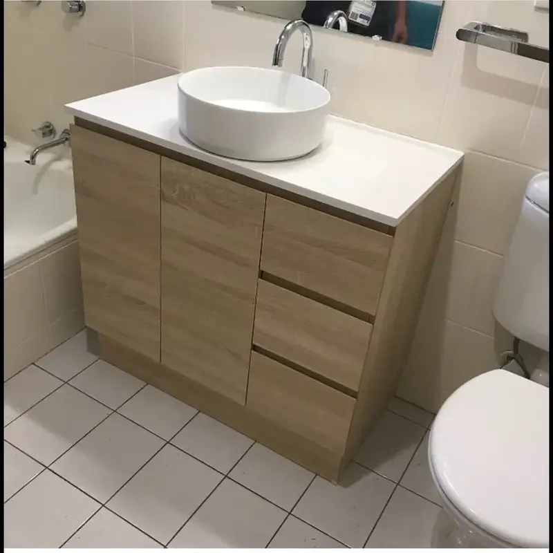 Bathroom vanity and tap installation completed by Astro Plumbing