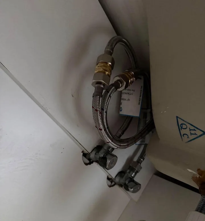Completed basin tap flexi hose repair at a Bungendore property